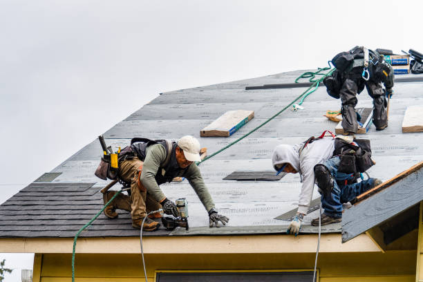 Professional Gutter Installation technician working in Gettysburg, SD